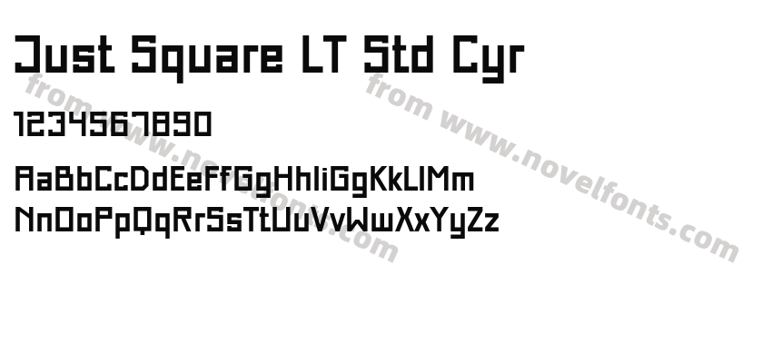 Just Square LT Std CyrPreview