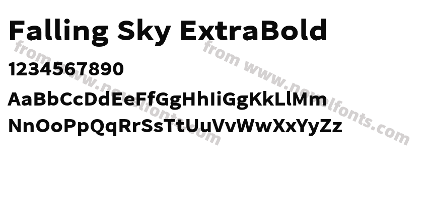 Falling Sky ExtraBoldPreview