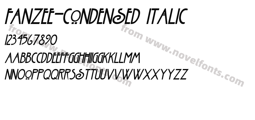 Fanzee-Condensed ItalicPreview