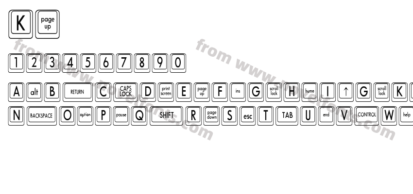 Keyboard KeysCn CondensedPreview