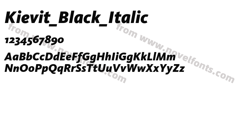 Kievit_Black_ItalicPreview