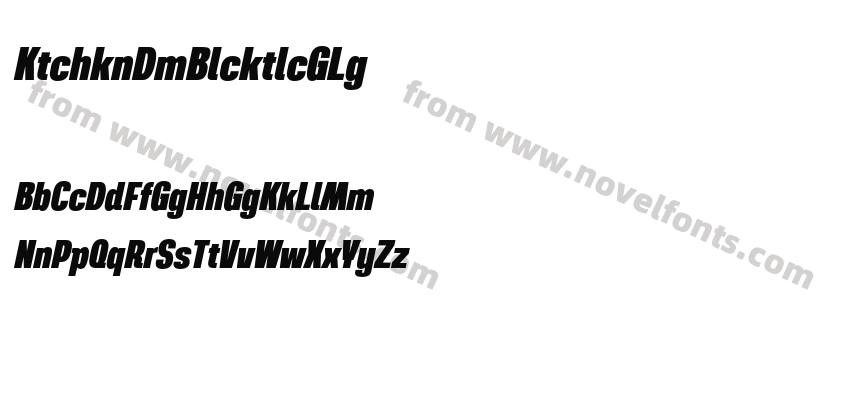 KitchakanDemoBlackItalic-GOLgOPreview