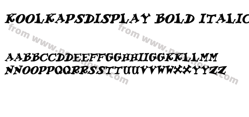 KoolKapsDisplay_Bold_ItalicPreview