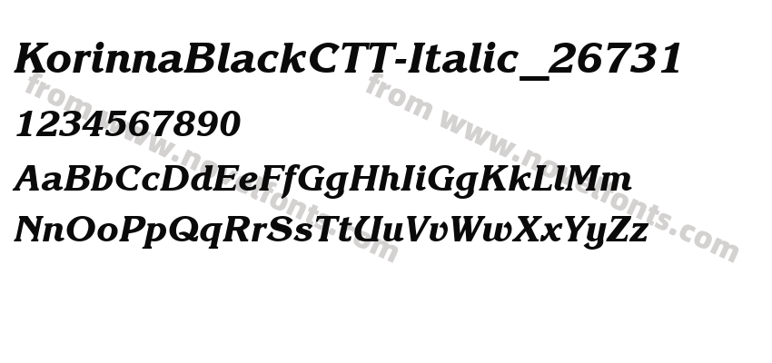 KorinnaBlackCTT-Italic_26731Preview