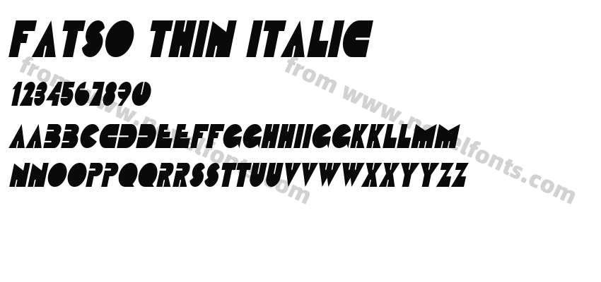 Fatso Thin ItalicPreview