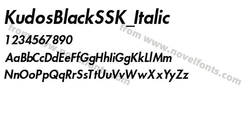 KudosBlackSSK_ItalicPreview