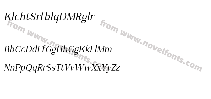 Kulachat Serif Oblique DEMO RegularPreview