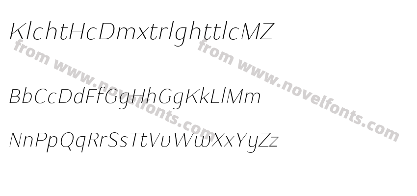 KulachatHcDemoExtralightItalic-8M11ZPreview