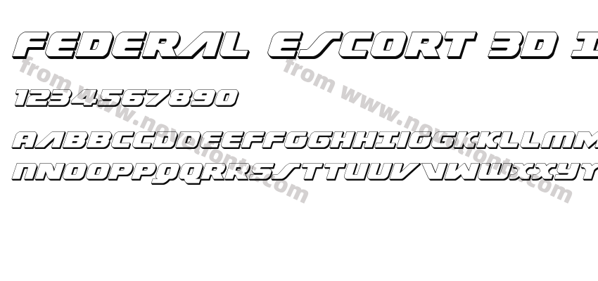 Federal Escort 3D ItalicPreview