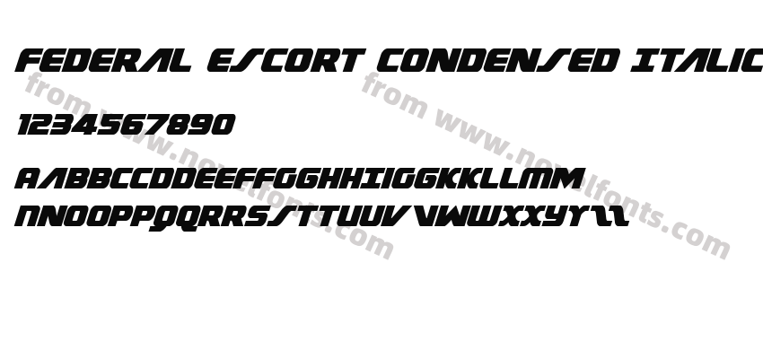 Federal Escort Condensed ItalicPreview