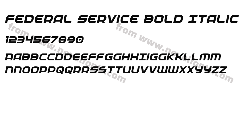 Federal Service Bold ItalicPreview