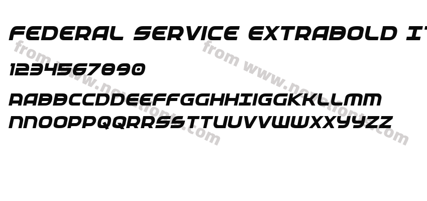 Federal Service ExtraBold ItaliPreview