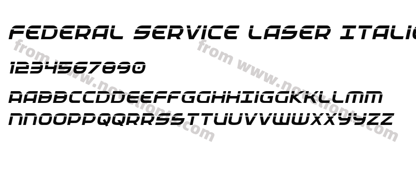 Federal Service Laser ItalicPreview