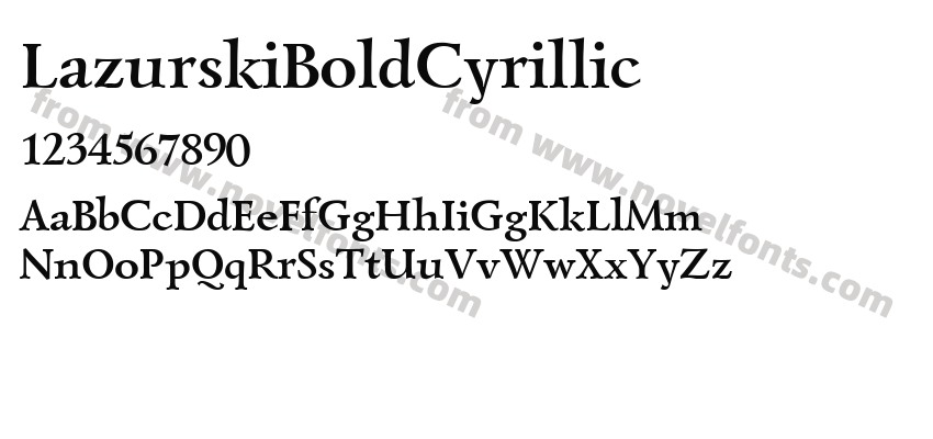 LazurskiBoldCyrillicPreview