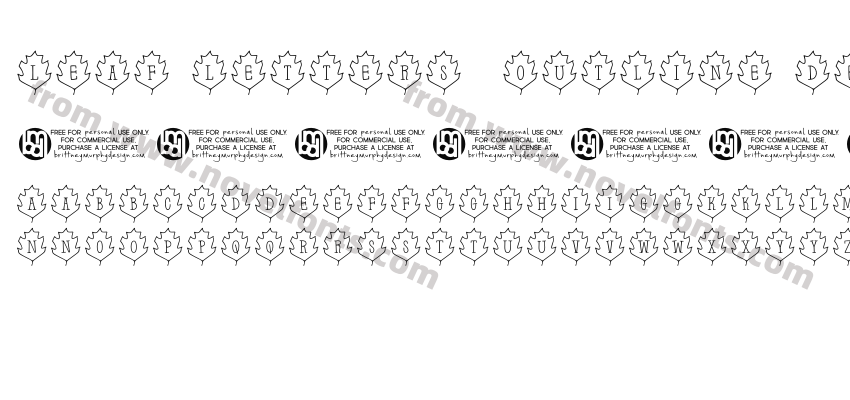 Leaf Letters  Outline DemoPreview