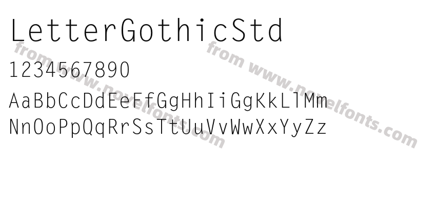 LetterGothicStdPreview