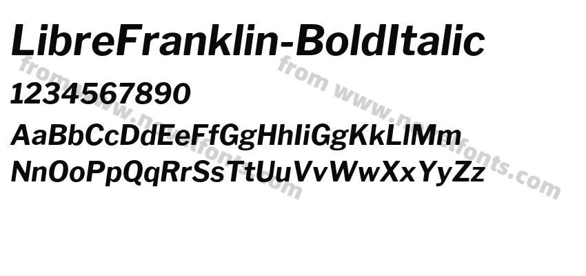 LibreFranklin-BoldItalicPreview