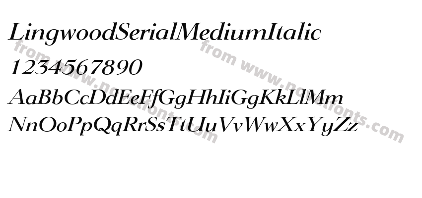 LingwoodSerialMediumItalicPreview