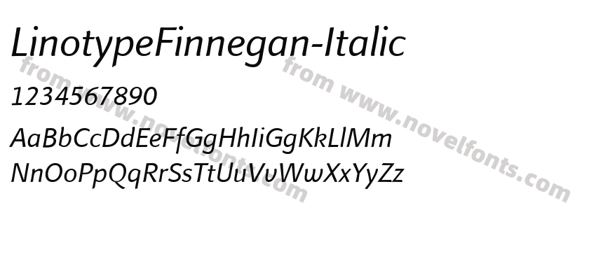 LinotypeFinnegan-ItalicPreview