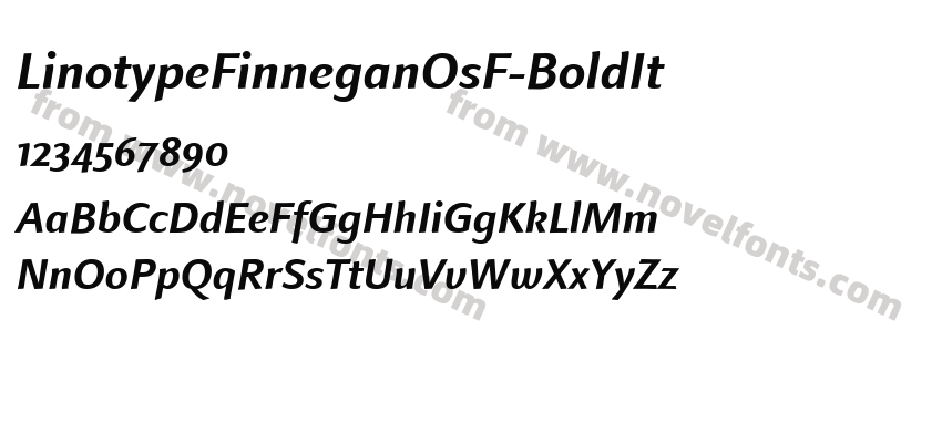 LinotypeFinneganOsF-BoldItPreview