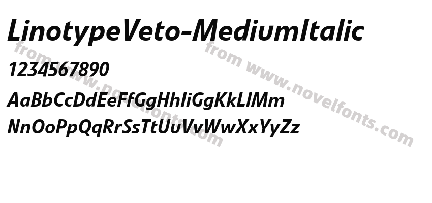 LinotypeVeto-MediumItalicPreview