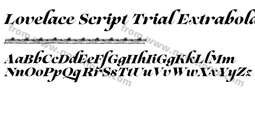Lovelace Script Trial ExtraboldPreview