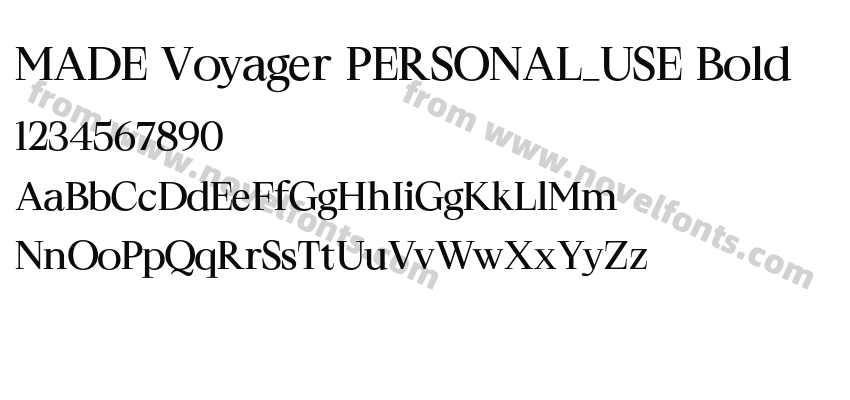 MADE Voyager PERSONAL_USE BoldPreview