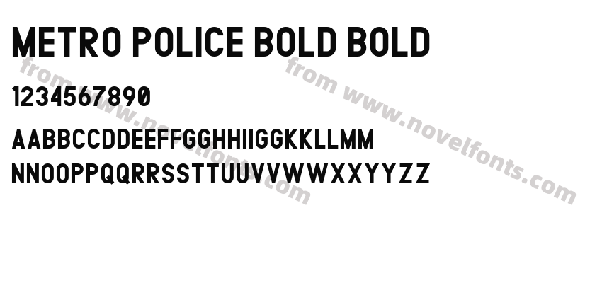 METRO POLICE BOLD BoldPreview