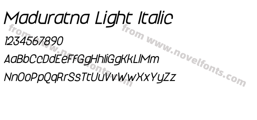 Maduratna Light ItalicPreview