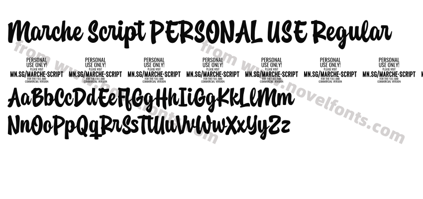 Marche Script PERSONAL USE RegularPreview