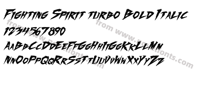 Fighting Spirit turbo Bold ItalicPreview