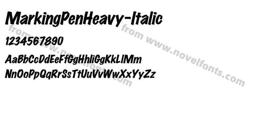 MarkingPenHeavy-ItalicPreview