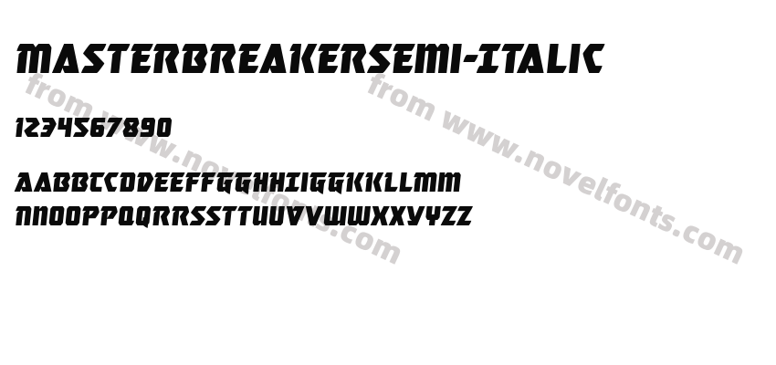 MasterBreakerSemi-ItalicPreview