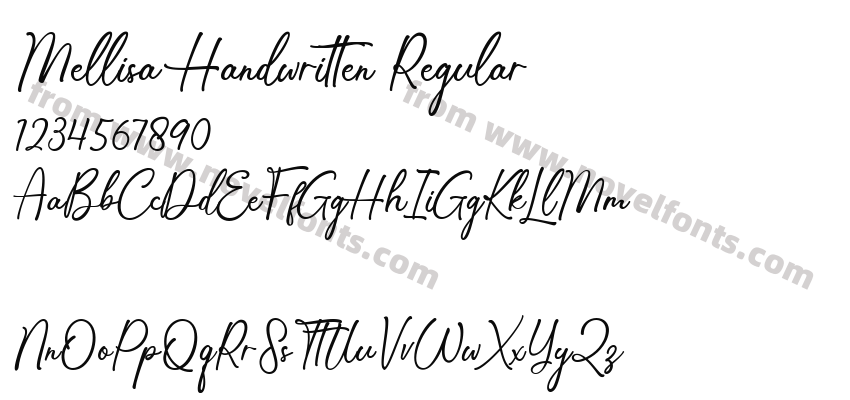 Mellisa Handwritten RegularPreview