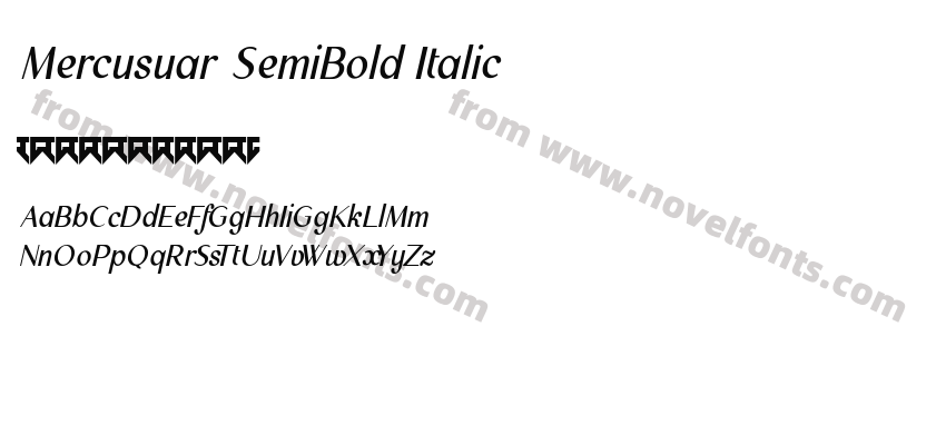 Mercusuar SemiBold ItalicPreview