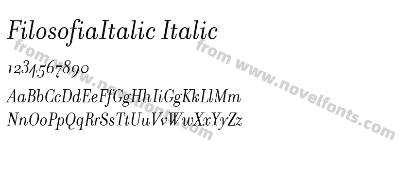 FilosofiaItalic ItalicPreview