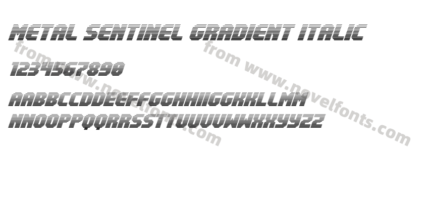 Metal Sentinel Gradient ItalicPreview