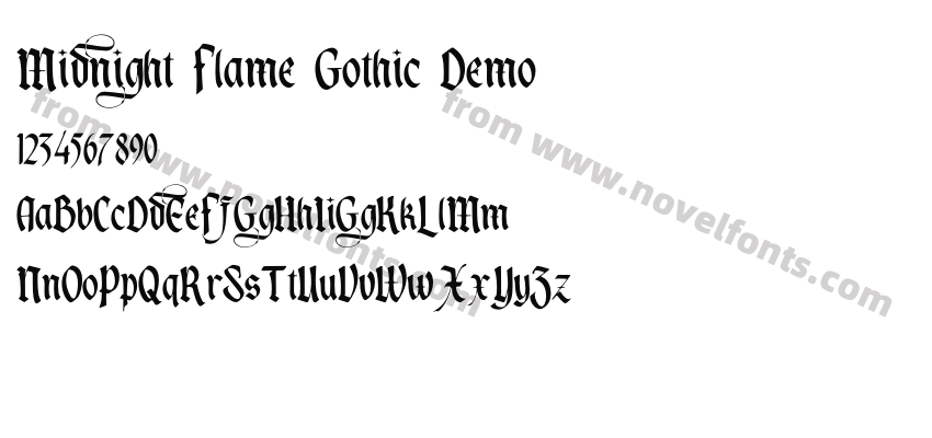 Midnight Flame Gothic DemoPreview