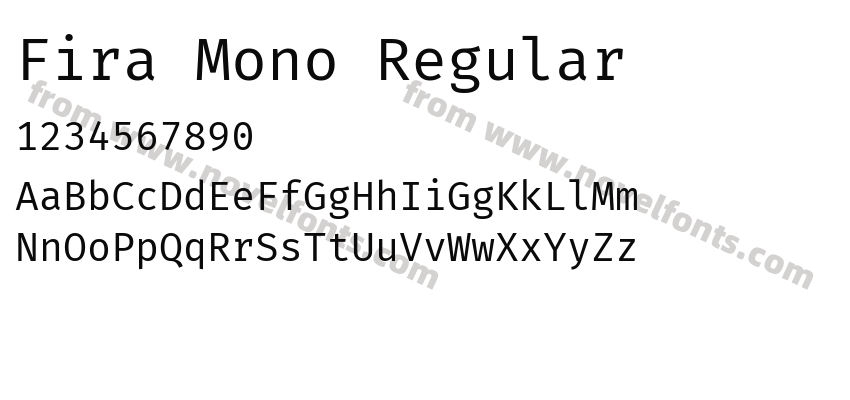 Fira Mono RegularPreview