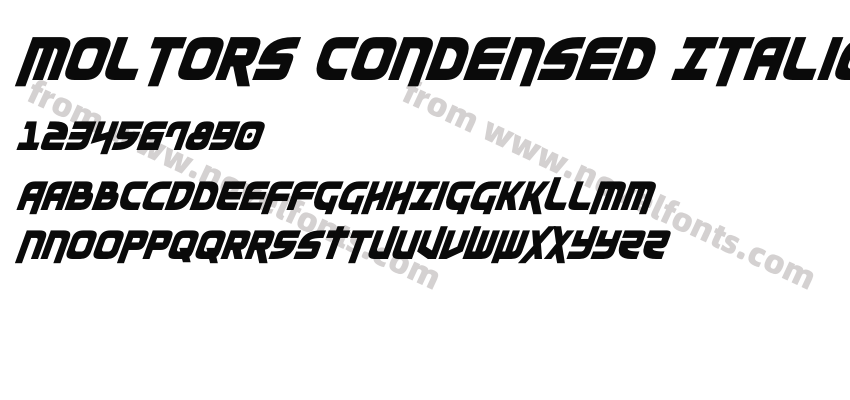 Moltors Condensed ItalicPreview