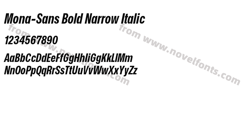 Mona-Sans Bold Narrow ItalicPreview