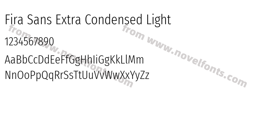 Fira Sans Extra Condensed LightPreview