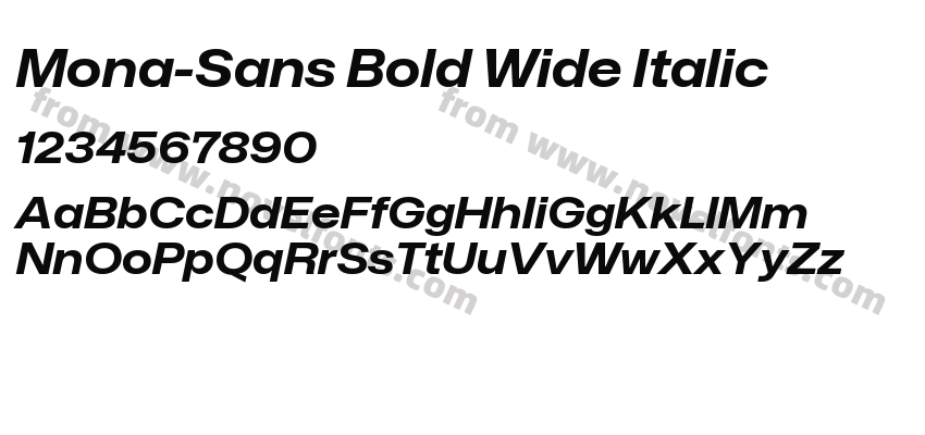 Mona-Sans Bold Wide ItalicPreview