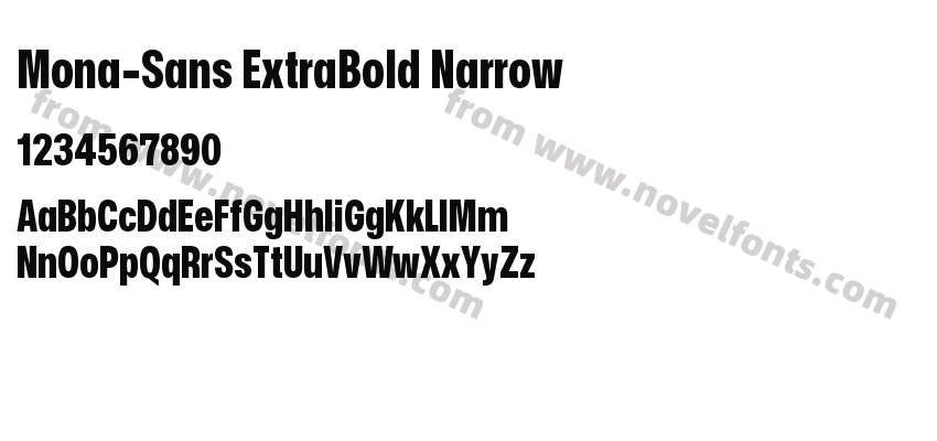 Mona-Sans ExtraBold NarrowPreview