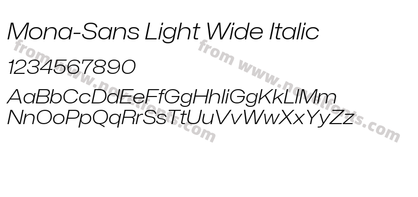 Mona-Sans Light Wide ItalicPreview