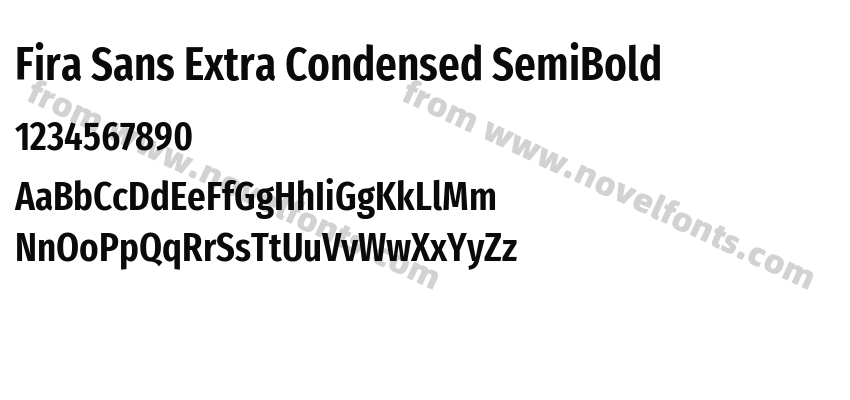 Fira Sans Extra Condensed SemiBoldPreview