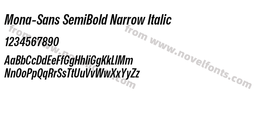 Mona-Sans SemiBold Narrow ItalicPreview