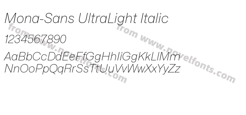 Mona-Sans UltraLight ItalicPreview