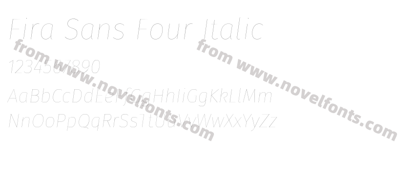 Fira Sans Four ItalicPreview