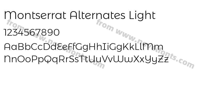 Montserrat Alternates LightPreview